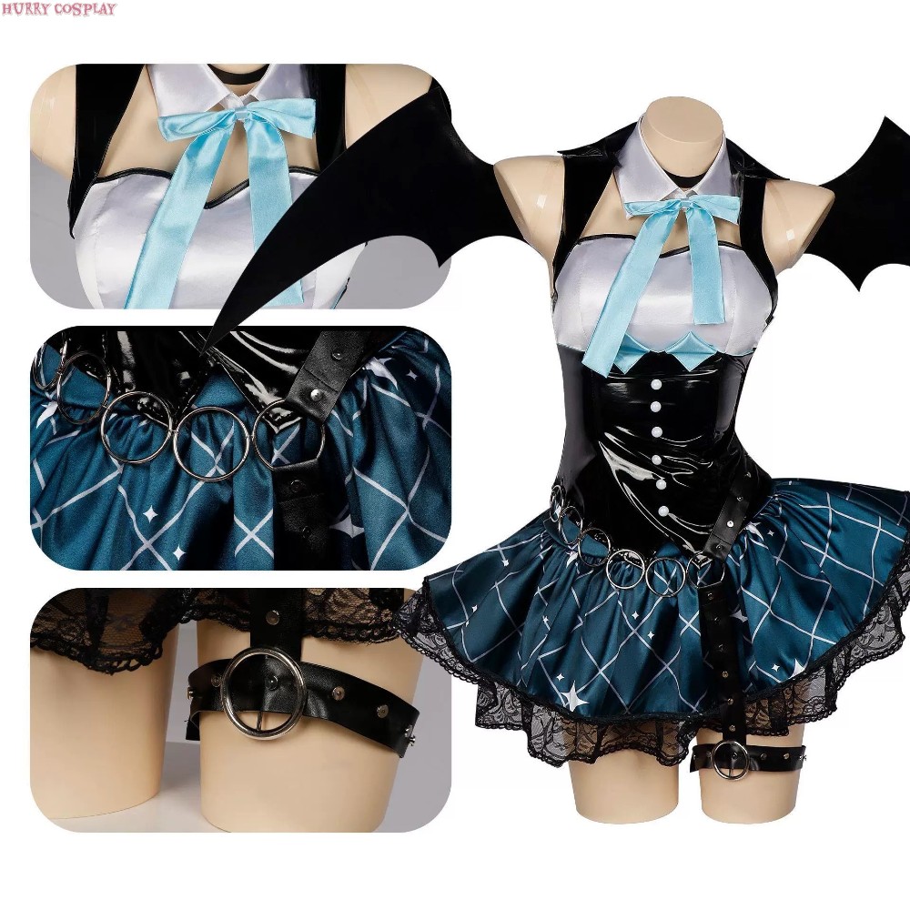 Anime Cosplay,Succubus,Hatsune Miku Little Devil Raccoon cosplay costume